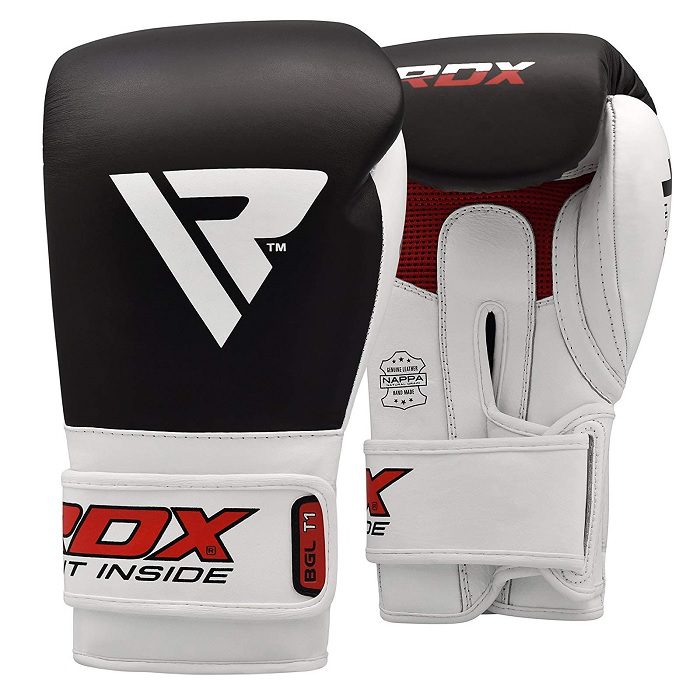 Luvas de boxe profissional de couro autêntico RDX