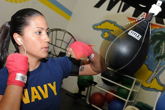 Trainieren mit einem Speedbag