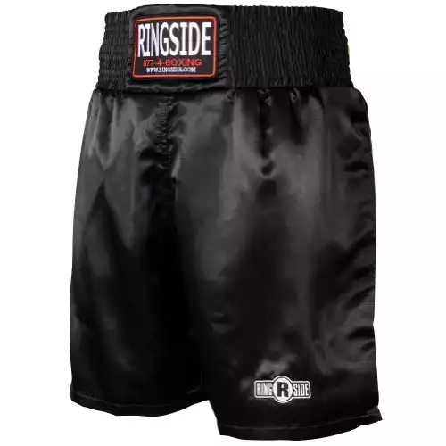 Ringside Pro-Style Boxing Trunks, negro, grande