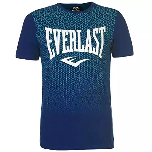 Everlast Men's Camiseta de manga corta con estampado geométrico azul L