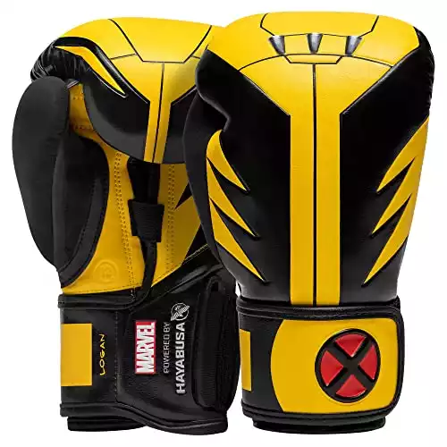 Gants de boxe Hayabusa Marvel Hero Elite pour homme et femme – Wolverine, 16 oz