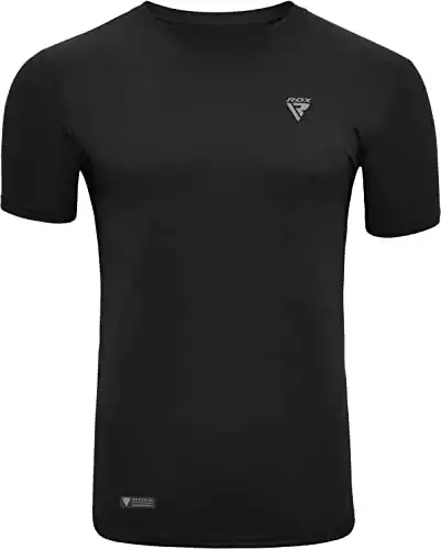 RDX T-Shirt Homme Gilet, Séchage Rapide Combinaison Haut de Natation pour Surf MMA Entraînement Sparring Course à Pied Cyclisme Chemise Jogging Gym Workout