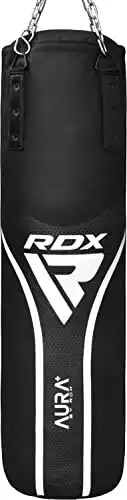 RDX Boxsack Schwerer Boxsack, gefüllt 4ft 5ft Anti Swing Kickboxing Set für Erwachsene, Boxhandschuhe hängende Ketten