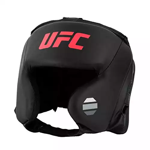 UFC Synthetic Leather Training Head Gear Boxing Head Gear, Black