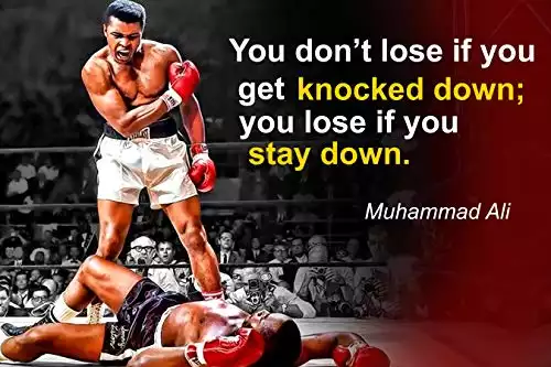 Muhammad Ali Poster Citazione Boxe