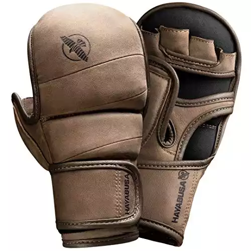 Hayabusa T3 LX Leather 7oz MMA Sparring Training Gloves Men & Women - Brown, Large