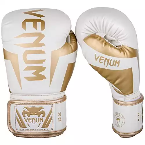 Venum Elite Boxhandschuhe - Weiß/Gold - 8oz