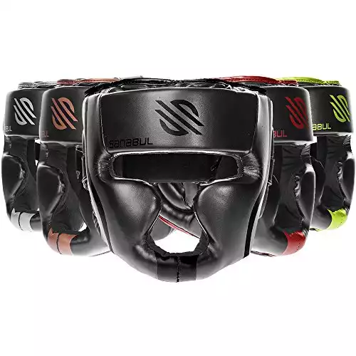 Sanabul Essential MMA Boxing Kickboxing Head Gear (Black, L/XL)