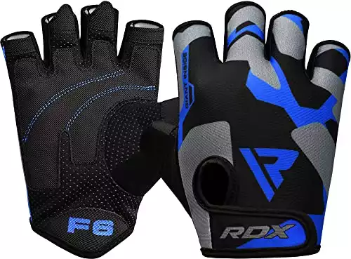 RDX Weight Lifting Gloves Gym Fitness Workout, Anti Slip Padded Palm Protection Elasticated Strength Training Equipment Men Women