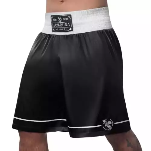 pantalones cortos de boxeo hayabusa negros