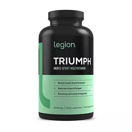 LEGION Triumph Men’s Sport Vitamin – Complete Multivitamin for Men – Daily Vitamins for Men to Boost Health and Performance – Men’s Multivitamin with 21 Vitamins & Mi...