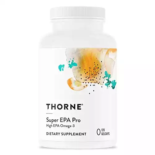 Thorne Super EPA Pro – Omega-3 Fish Oil with High Concentration EPA – Promotes Blood Lipid Support – 1300mg EPA and 200mg DHA – 120 Gelcaps