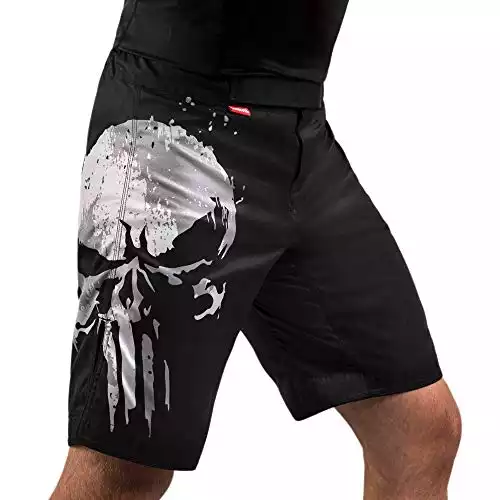 Schwarze Hayabusa-BJJ-Shorts mit coolem Muster