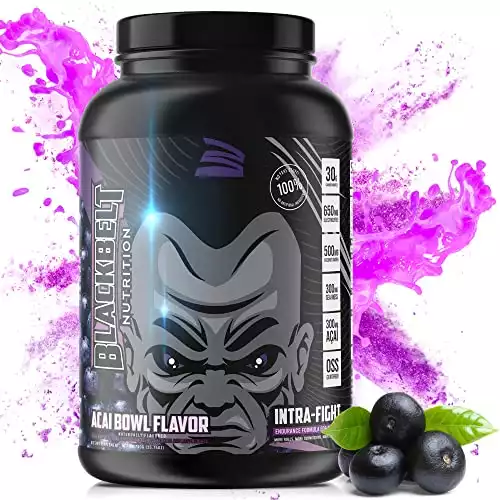 BJJ supplement in a black bottle