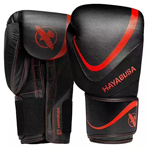 Schwarze und rote Hayabusa H5 Boxhandschuhe
