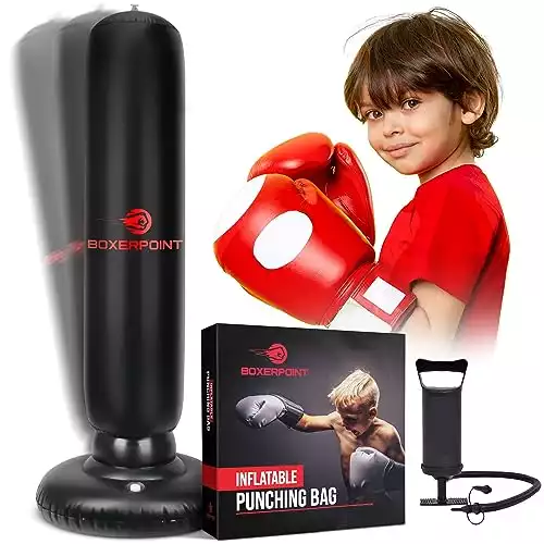 Boxerpoint Inflatable Punching Bag for Kids 3-8 Years Old